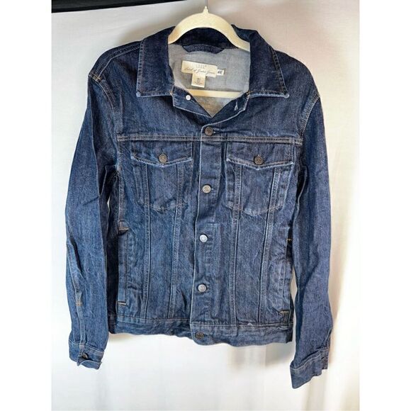 LOGG LABEL OF GRADED GOODS BLUE DENIM JEAN JACKET COAT BUTTON UP SIZE S H&M - Picture 3 of 4
